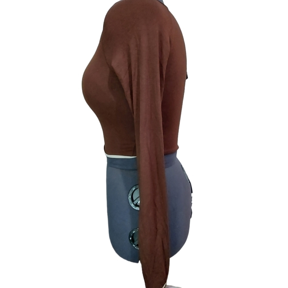 Jocacy Cropped Long Sleeve Top Size Med - Picture 2 of 8